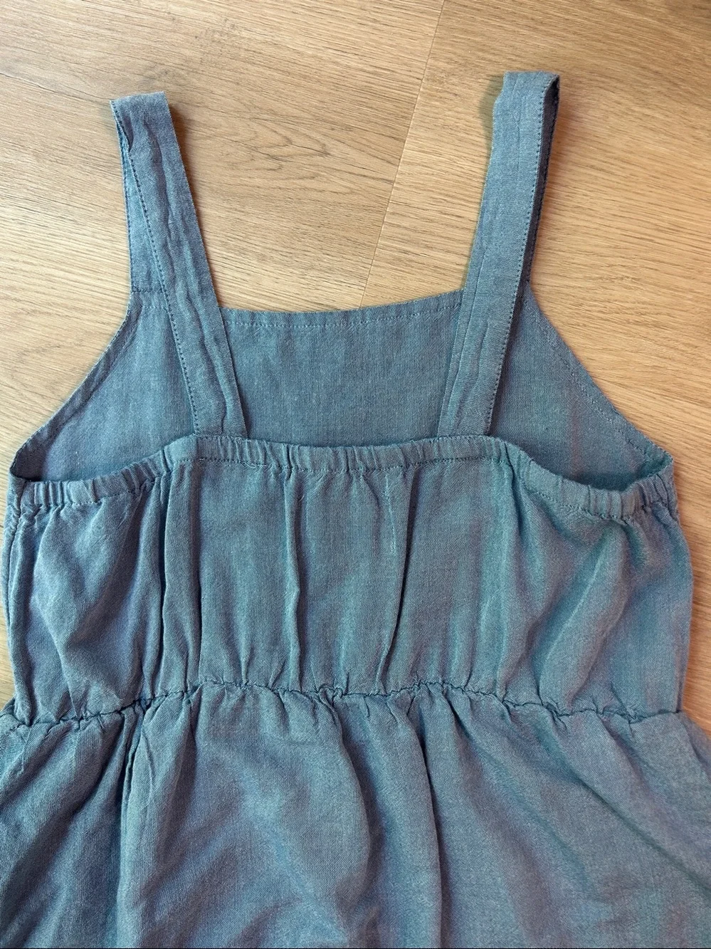 Old Navy Sleeveless Blue Tiered Eyelet Dress with Ruffles for Girls Size L 10-12